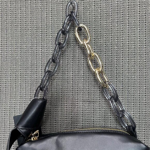 No Boundaries Knotted Shoulder Bag Black Soot One Size Eco-Friendly Design - Picture 3 of 7